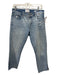 Frame Size 25 Light Wash Cotton Denim Distressed High Rise Raw Hem Crop Jeans Light Wash / 25