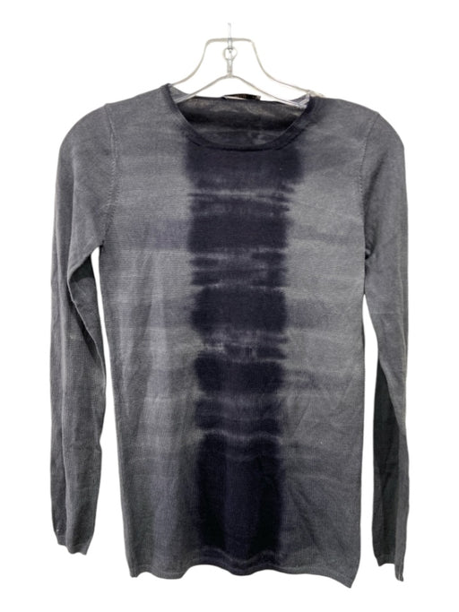 Prada Size 40 Gray & Black Missing Fabric Tag Tye Dye Knit Long Sleeve Sweater Gray & Black / 40