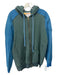 Aviator Nation Size L Green & Blue Cotton Blend Zip Up Gold Hardware Jacket Green & Blue / L