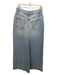 Reformation Size 27 Light Wash Cotton Denim Zip & Button 5 Pocket Maxi Skirt Light Wash / 27