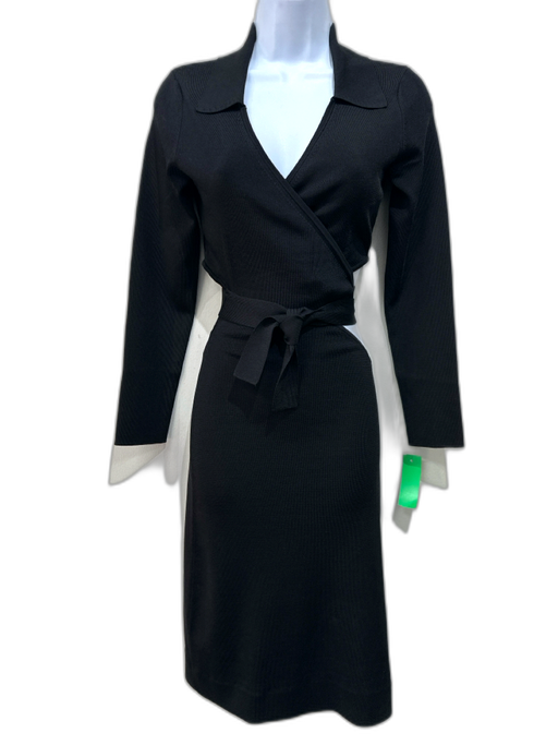 Cult Gaia Size Small Black Viscose Rib Knit Wrap Cut Out Fitted Dress Black / Small