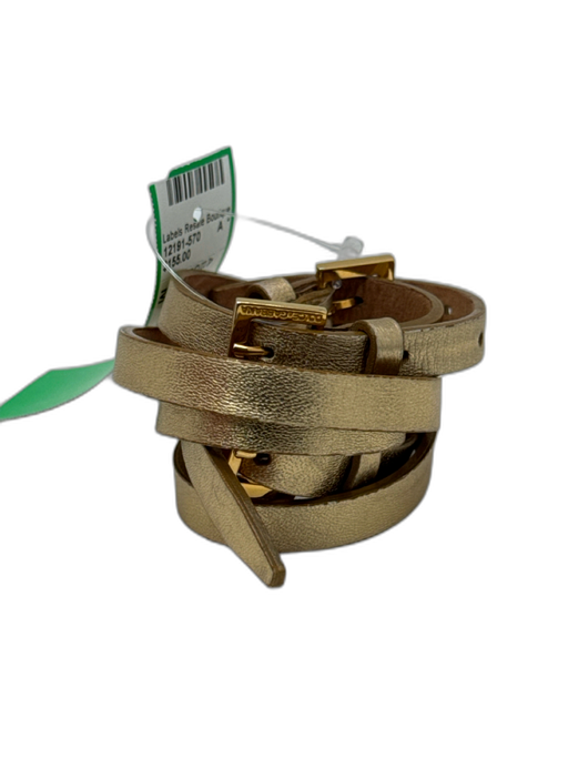Dolce & Gabbana Gold Leather Gold hardware Buckle Detail Thin Belts Gold / M