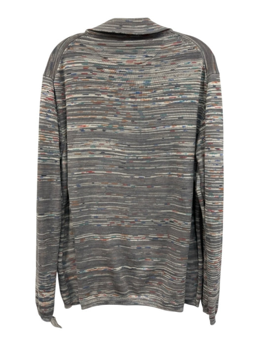 Missoni Size Est L Gray & Multi-Color Cotton All Over Print Men's Sweater Gray & Multi-Color / Est L