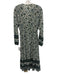 Veronica Beard Size L Green, White, Blue Polyester Button Down Pintuck Dress Green, White, Blue / L