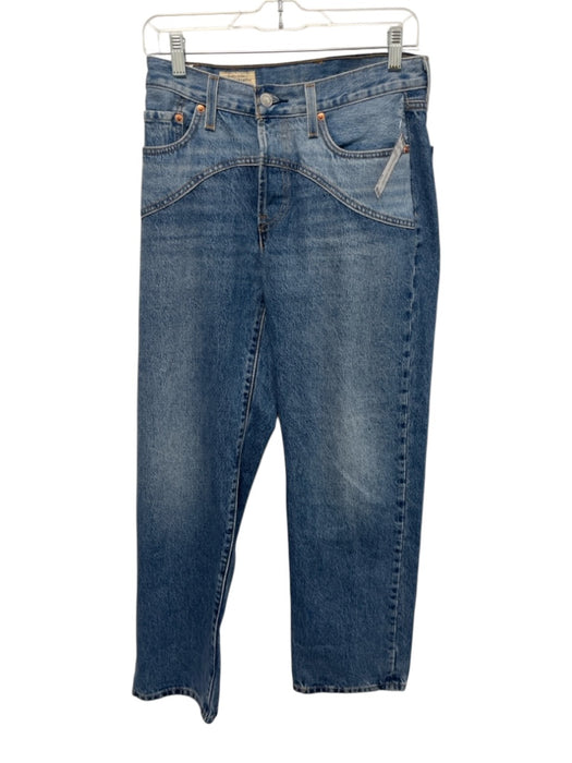 Levis Size 26 Light & Medium Wash Cotton Denim Color Block Button Fly Jeans Light & Medium Wash / 26