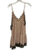 Zara Size M Pink & gray Polyester Lace Detail Spaghetti Strap Dress Pink & gray / M
