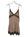 Zara Size M Pink & gray Polyester Lace Detail Spaghetti Strap Dress Pink & gray / M