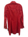 Helmut Lang Size M Red Cotton Denim Button Down Collared Long Sleeve Dress Red / M