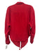 Marant Etoile Size 38 Red Cotton Button Down Collared Tie Front Long Sleeve Top Red / 38