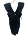 Fleur du Mal Size XS/S Black Cotton Ruffle Detail Deep V Pockets Dress Black / XS/S