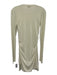 Nanushka Size L Pale Yellow Polyester Rouched Detail Long Sleeve Dress Pale Yellow / L