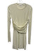 Nanushka Size L Pale Yellow Polyester Rouched Detail Long Sleeve Dress Pale Yellow / L