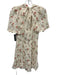 Reformation Size 6 White, Red, Green Polyester Back Zip Floral Tie Back Dress White, Red, Green / 6