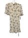 Reformation Size 6 White, Red, Green Polyester Back Zip Floral Tie Back Dress White, Red, Green / 6