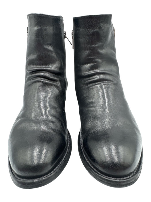 Officine Creative Shoe Size 37 Black Leather Sherling Zipper Ankle High Booties Black / 37