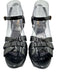 Yves Saint Laurent Shoe Size 37.5 Black Patent Leather Platform Sandals Black / 37.5
