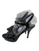 Yves Saint Laurent Shoe Size 37.5 Black Patent Leather Platform Sandals Black / 37.5