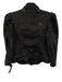 Retrofete Size Small Faded Black Cotton Denim Button Front Distressed Jacket Faded Black / Small