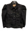 Retrofete Size Small Faded Black Cotton Denim Button Front Distressed Jacket Faded Black / Small