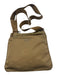 Prada Light Brown Nylon Zip Close Triangle Logo silver hardware Crossbody Bag Light Brown / Small