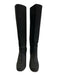 Chanel Shoe Size 37 Dark Gray Leather Suede Round Toe Interlocking CC Boots Dark Gray / 37