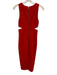 Alice + Olivia Size 2 Red Acetate & Polyester Sleeveless Cut Outs V Neck Dress Red / 2