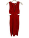 Alice + Olivia Size 2 Red Acetate & Polyester Sleeveless Cut Outs V Neck Dress Red / 2