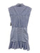 Veronica Beard Size 0 Blue & White Cotton Sleeveless Stripe Buttons Mini Dress Blue & White / 0