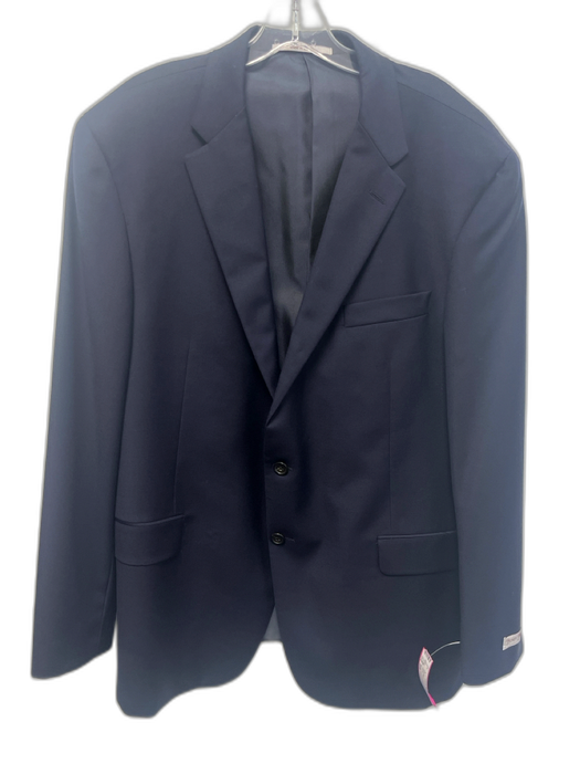 Hickey Freeman Navy Wool Solid 2 Button Men's Blazer Navy / 48R