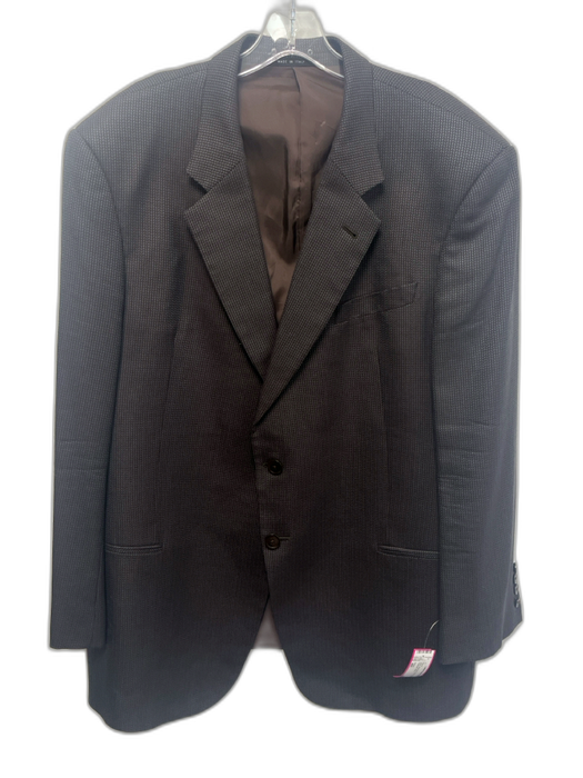 Armani Black Wool Blend Micro 2 Button Men's Blazer Black / 48R