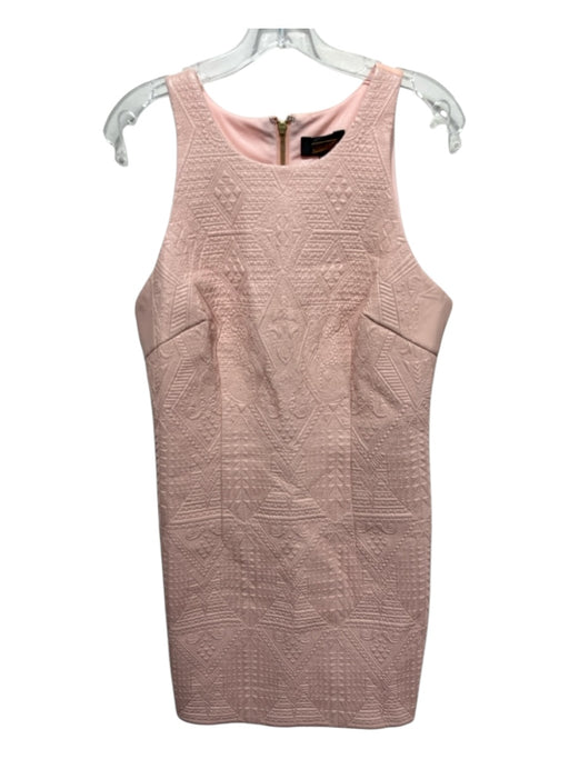 Alexia Admor Size L Peach Pink Polyurethane Quilted faux leather Dress Peach Pink / L