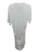 Jonathan Simkhai Standard Size XL White Viscose Blend Shirred Knee length Dress White / XL