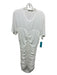 Jonathan Simkhai Standard Size XL White Viscose Blend Shirred Knee length Dress White / XL