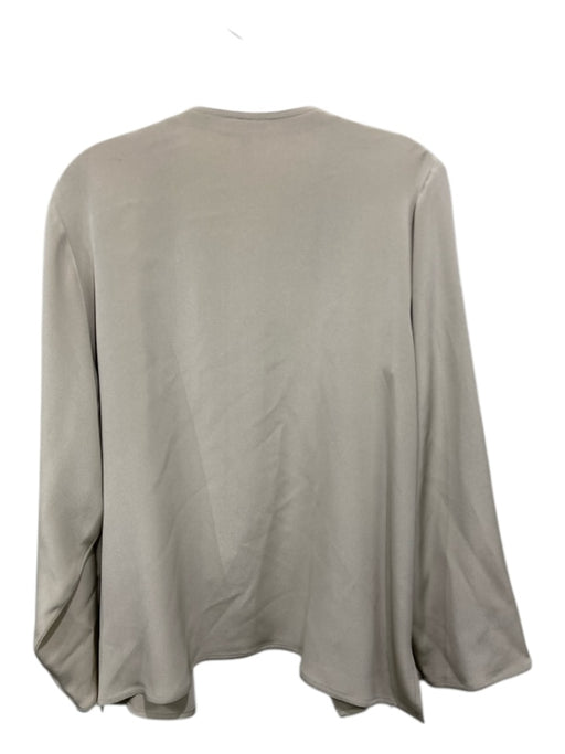 Lorain Croft Size One Size Taupe Beige Silk Shawl Collar short Kimono Jacket Taupe Beige / One Size