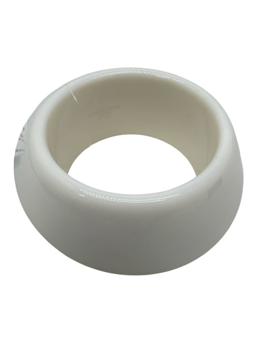 Lafayette 148 Cream Resin Faceted Statement Bangle Bracelet Cream