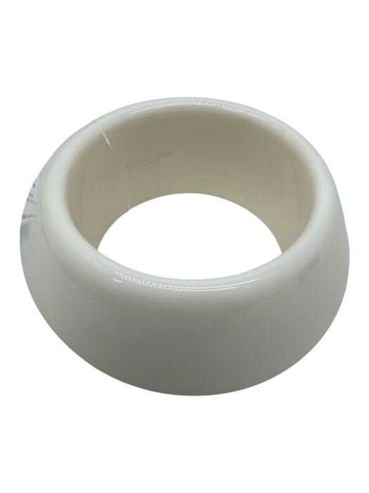 Lafayette 148 Cream Resin Faceted Statement Bangle Bracelet Cream