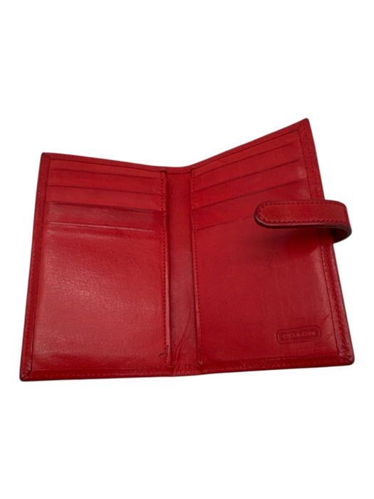 Coach Red Leather Cardholder Wallets Red