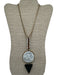 Lafayette 148 Gold Tone, White & Black Metal Chain Resin Geometric Necklace Gold Tone, White & Black