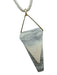 Lafayette 148 Beige & Gray Cord Resin Geometric Pendant Long Necklace Beige & Gray