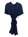 Shoshanna Size 12 Navy Blue Triacetate Blend Short Sleeve 1/2 Button Dress Navy Blue / 12