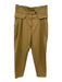 Sea Size 6 Tan Cotton Blend Mid Rise Belt Detail Cropped Pants Tan / 6