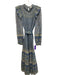 Sea New York Size M Mixed Blues Cotton Long Balloon Sleeve High Neck Dress Mixed Blues / M