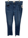 Lafayette 148 Size Est L Medium dark wash Cotton Blend Denim Slim Fit Jeans Medium dark wash / Est L