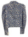 The Shirt Rochelle Behrens Size M White & Periwinkle Cotton Floral Cropped Top White & Periwinkle / M