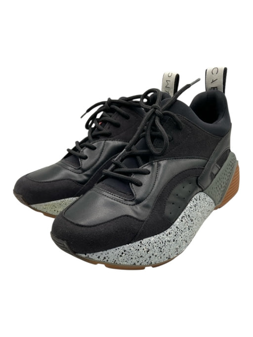 Stella McCartney Shoe Size 37 Black & Multi Faux Leather & Rubber Sneakers Black & Multi / 37