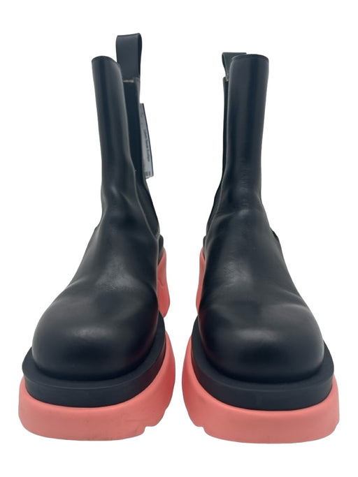 Bottega Veneta Shoe Size 38 Black & Pink Leather Calf High Platform Boots Black & Pink / 38