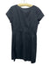 Eileen Fisher Size Medium Black Cotton Short Sleeve Elastic Waist Dress Black / Medium