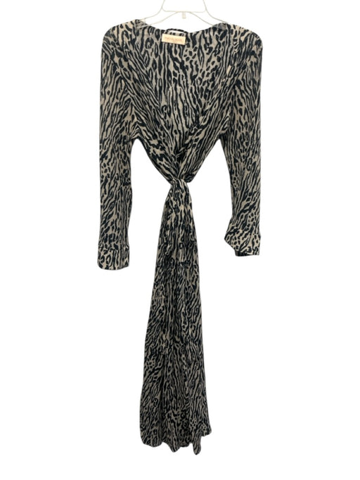 Partou Soleil Size One Size Tan & black Viscose Blend Printed Tie belt Coverup Tan & black / One Size