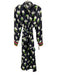 Escada Size 40 Navy Blue, Green & White Silk Abstract Floral Long Sleeve Dress Navy Blue, Green & White / 40