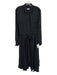 Equipment Femme Size 6 Charcoal Black Viscose Long Sleeve Button Front Dress Charcoal Black / 6